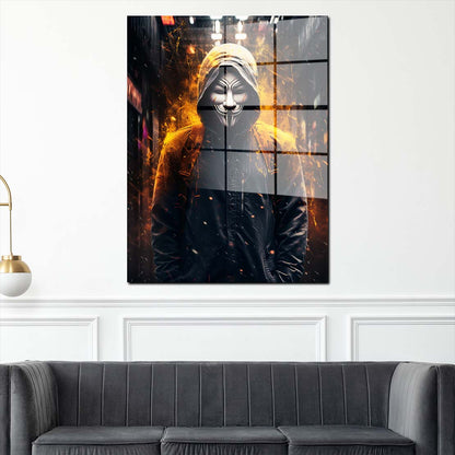 Anonymous leuchtend Abstract Acrylglasbild Wandbild Wanddeko Wohnzimmer XL