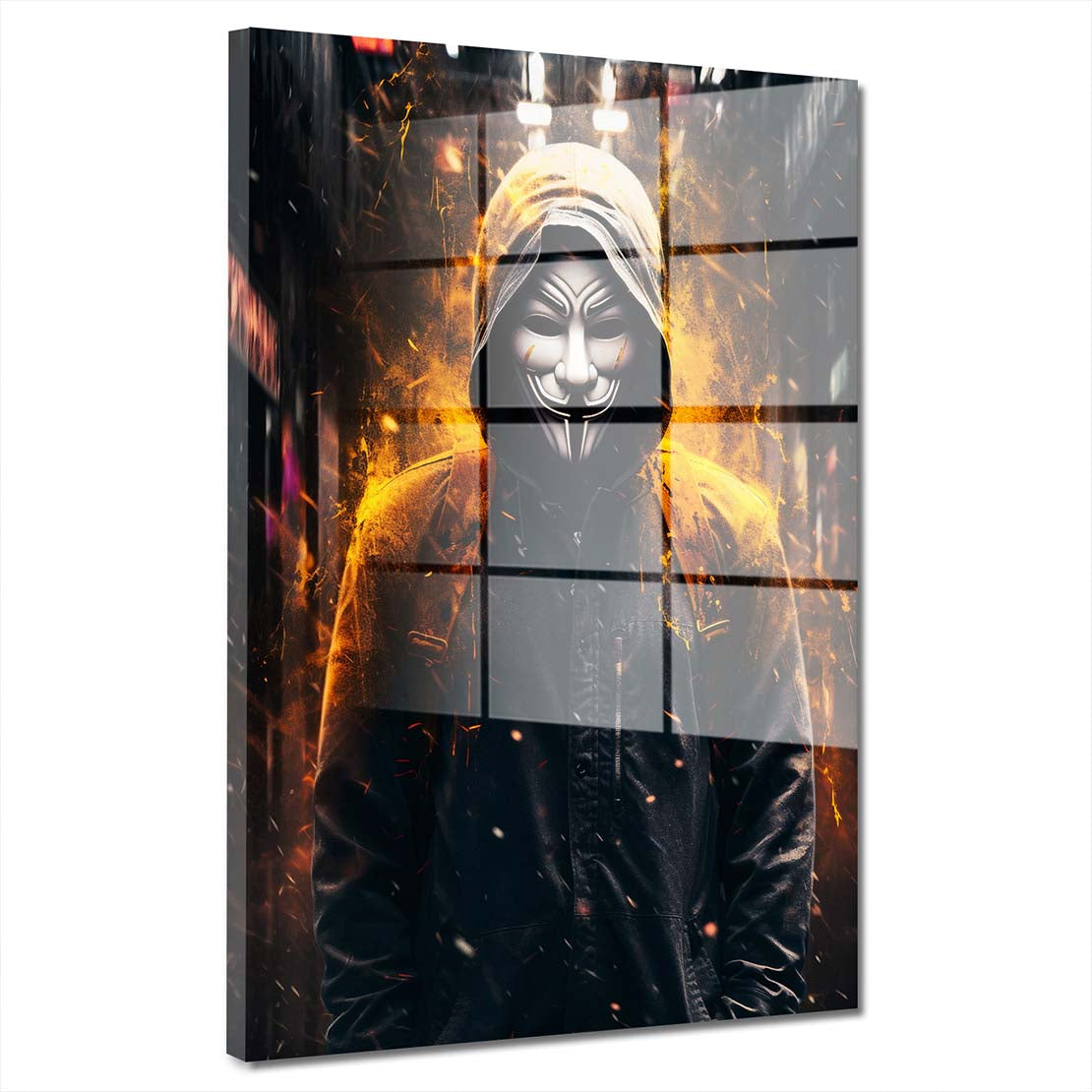 Anonymous leuchtend Abstract Acrylglasbild Wandbild Wanddeko Wohnzimmer XL