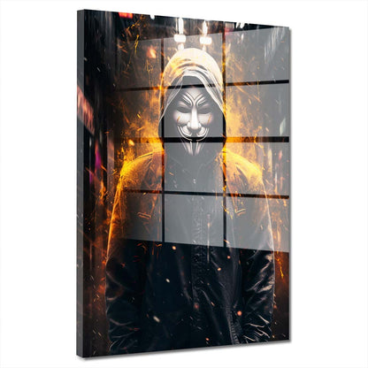 Anonymous leuchtend Abstract Acrylglasbild Wandbild Wanddeko Wohnzimmer XL