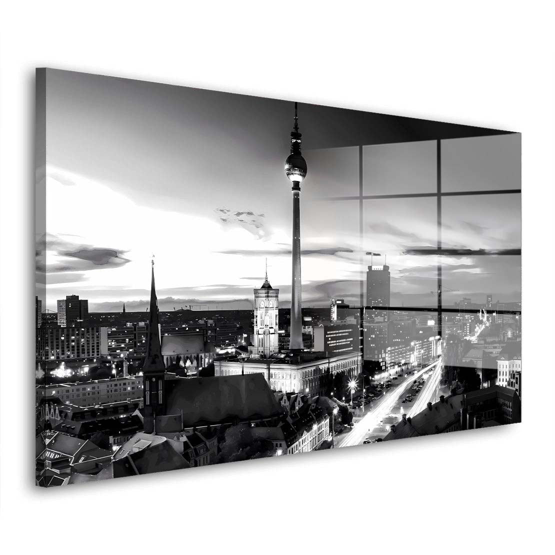 Berlin Skyline Fernsehturm Acrylglasbild Wandbild Bild Wanddeko Wohnzimmer XL