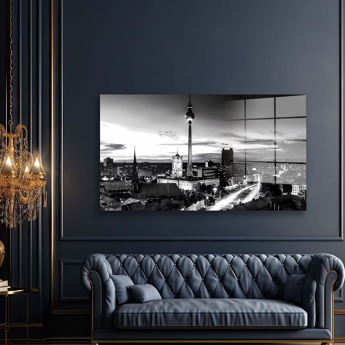 Berlin Skyline Fernsehturm Acrylglasbild Wandbild Bild Wanddeko Wohnzimmer XL
