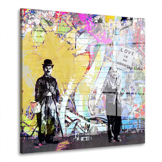 Charlie Pop Art Acrylglasbild Wandbild Bild Wanddeko Wohnzimmer XL