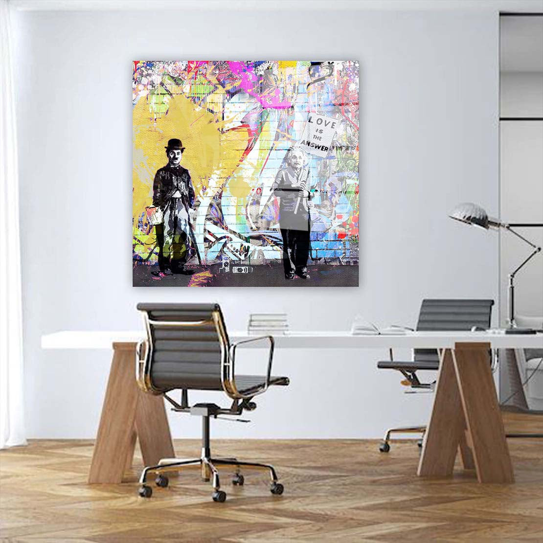 Charlie Pop Art Acrylglasbild Wandbild Bild Wanddeko Wohnzimmer XL