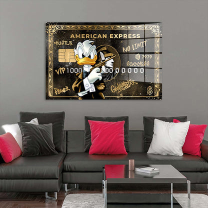 Duck Gangstar Comic Acrylglasbild Wandbild Bild Wanddeko Wohnzimmer XL