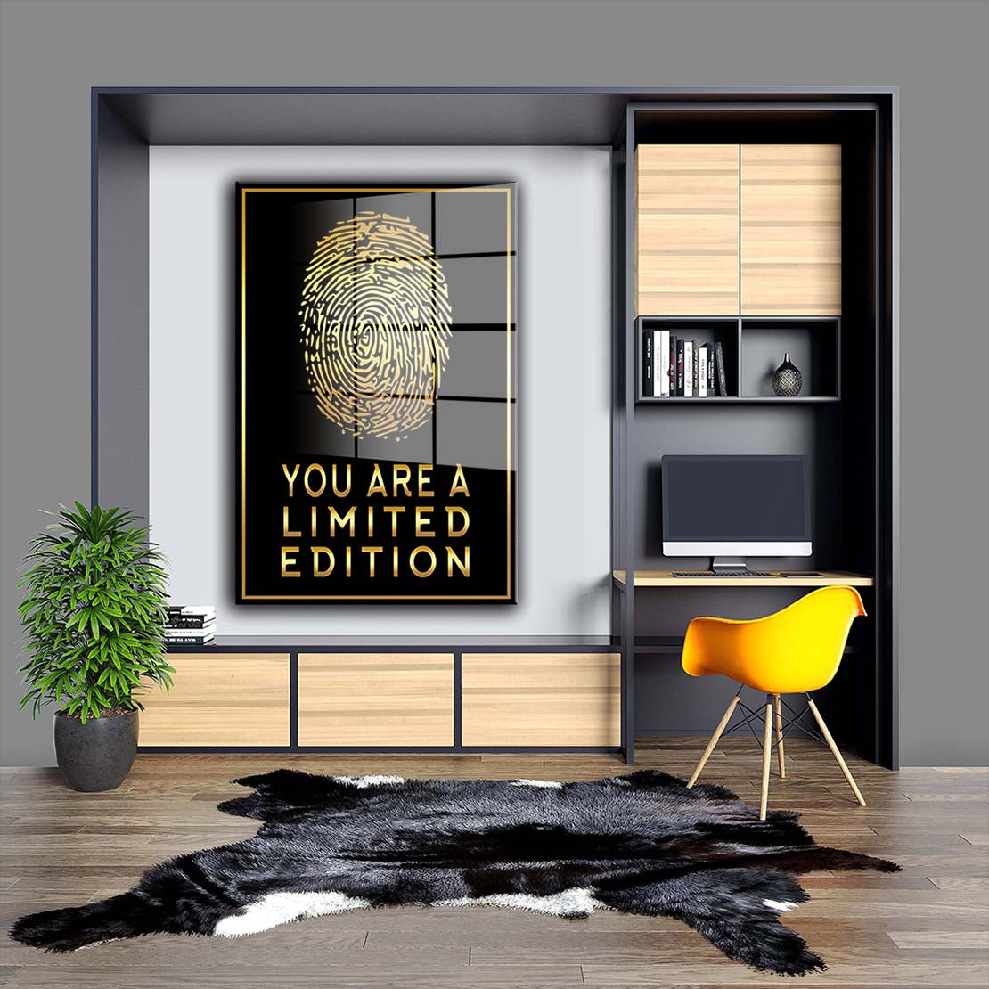 Fingerabdruck You Are A Limited Edition Motivation Acrylglasbild Wanddeko XL