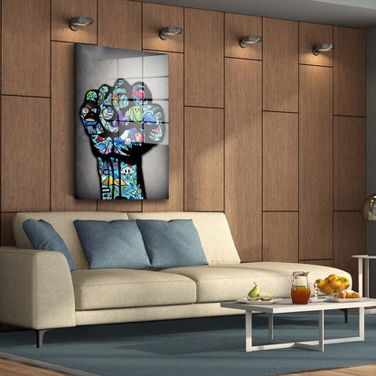 Graffiti Street Art Faust Acrylglasbild Wandbild Bild Wanddeko Wohnzimmer XL