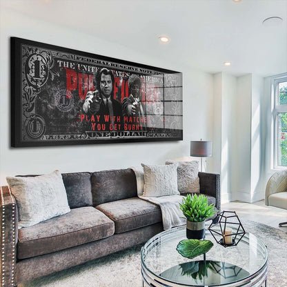 Motivation Dollar Zitat Pulp Fiction Acrylglasbild Wandbild Wanddeko Wohnzimmer XL