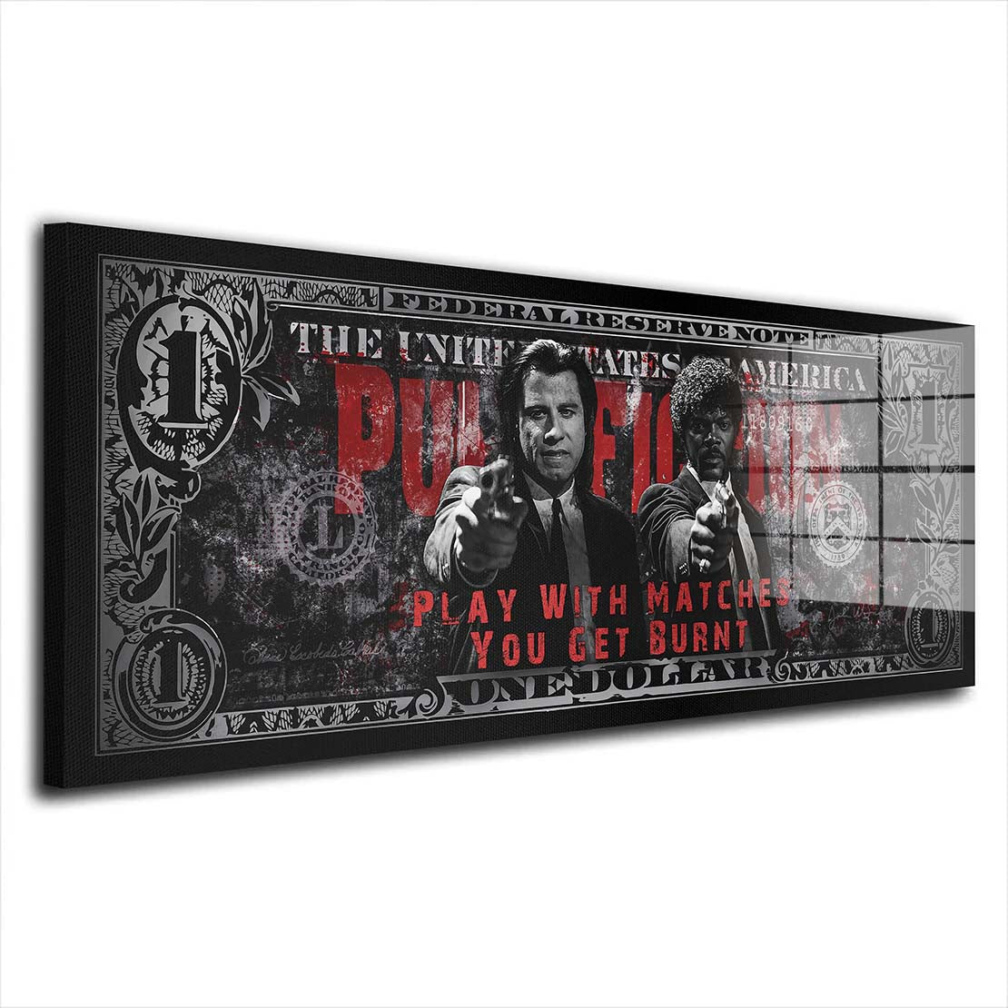 Motivation Dollar Zitat Pulp Fiction Acrylglasbild Wandbild Wanddeko Wohnzimmer XL
