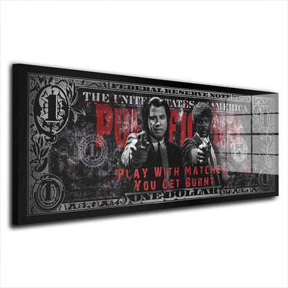 Motivation Dollar Zitat Pulp Fiction Acrylglasbild Wandbild Wanddeko Wohnzimmer XL