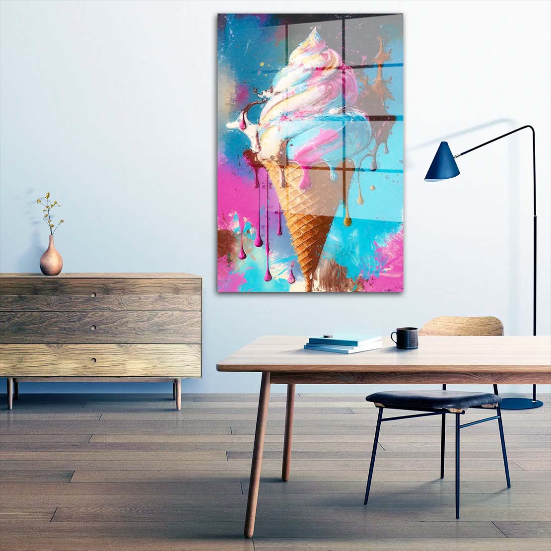 Pop Art Eis Acrylglasbild Wandbild Bild Wanddeko Wohnzimmer XL