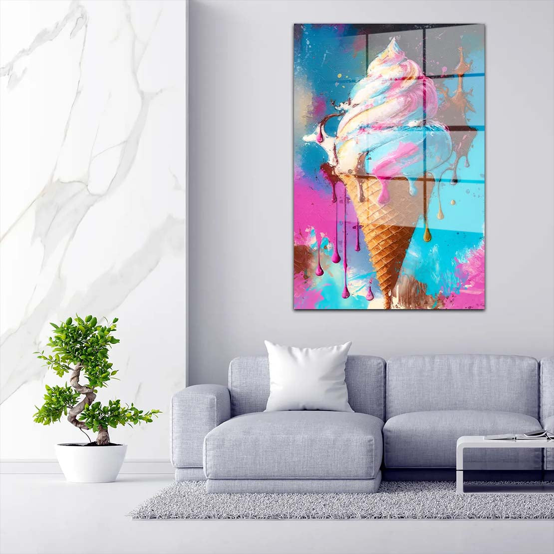Pop Art Eis Acrylglasbild Wandbild Bild Wanddeko Wohnzimmer XL