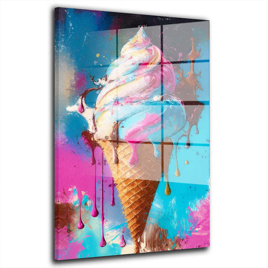 Pop Art Eis Acrylglasbild Wandbild Bild Wanddeko Wohnzimmer XL