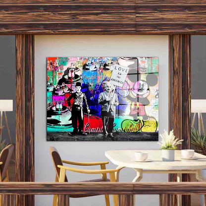 Pop Street Art Comic Acrylglasbild Wandbild Bild Wanddeko Wohnzimmer XL