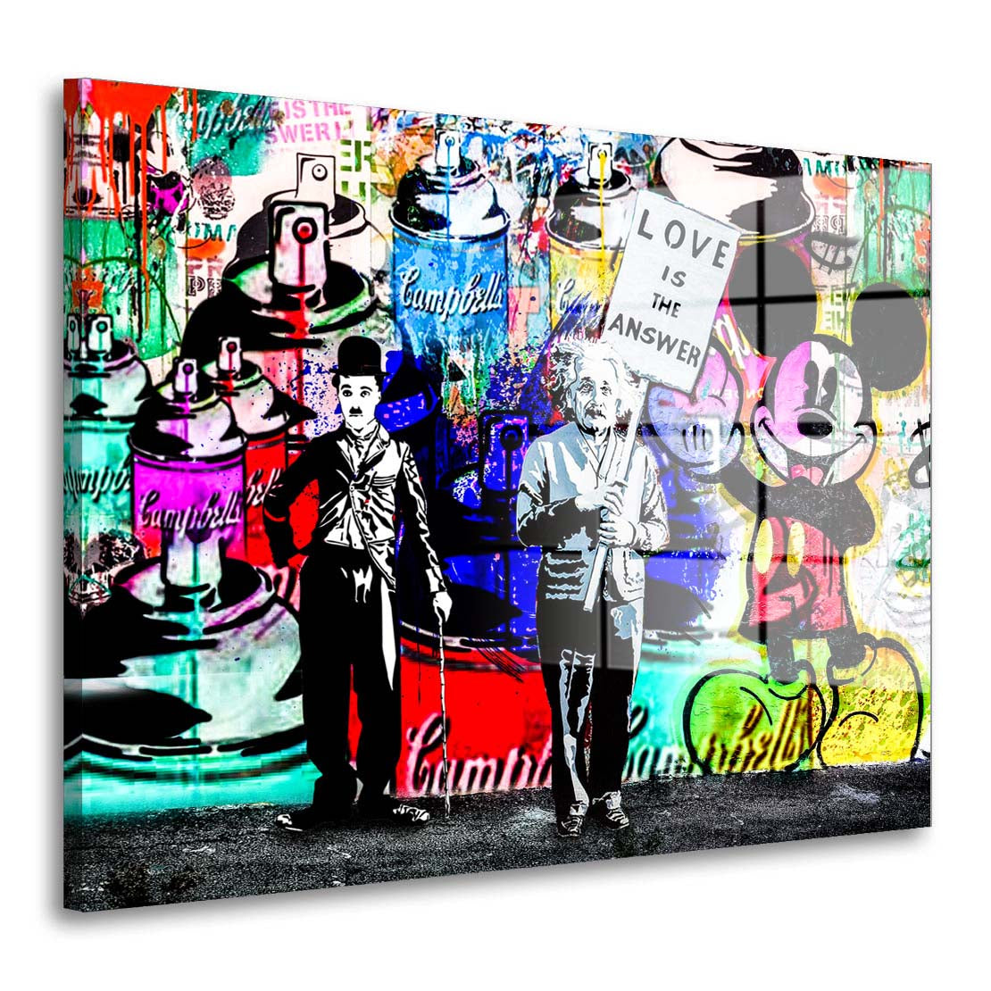 Pop Street Art Comic Acrylglasbild Wandbild Bild Wanddeko Wohnzimmer XL