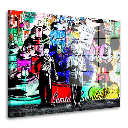 Pop Street Art Comic Acrylglasbild Wandbild Bild Wanddeko Wohnzimmer XL
