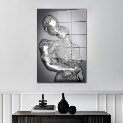 Surrealismus Abstract Two Lovers Acrylglasbild Wandbild Wanddeko Wohnzimmer XL