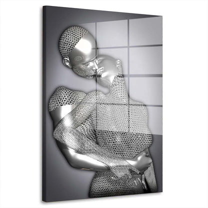 Surrealismus Abstract Two Lovers Acrylglasbild Wandbild Wanddeko Wohnzimmer XL