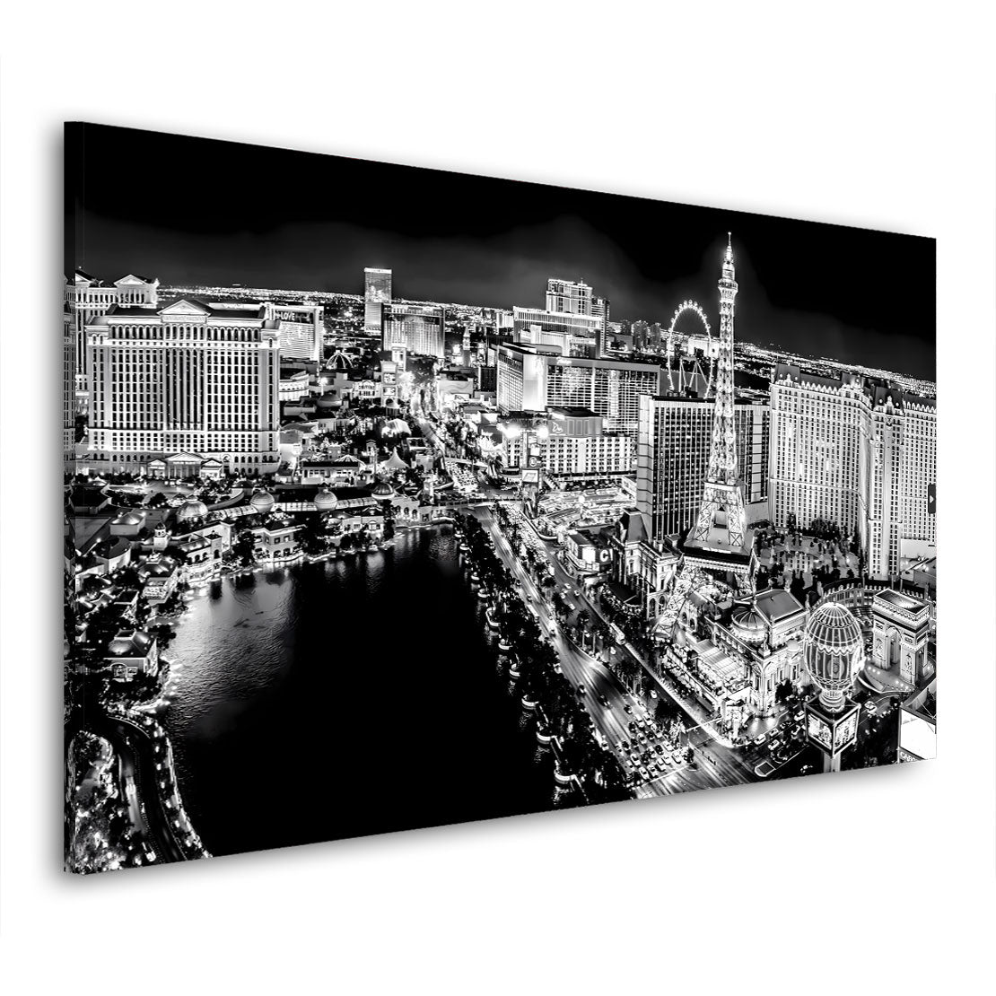 Las Vegas Nevada, schwarz weiß Leinwandbild Wandbild Kunstdruck XL Wanddeko