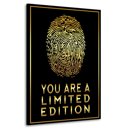 Motivation Fingerabdruck, You Are A Limited Edition Wandbild Leinwandbild Deko