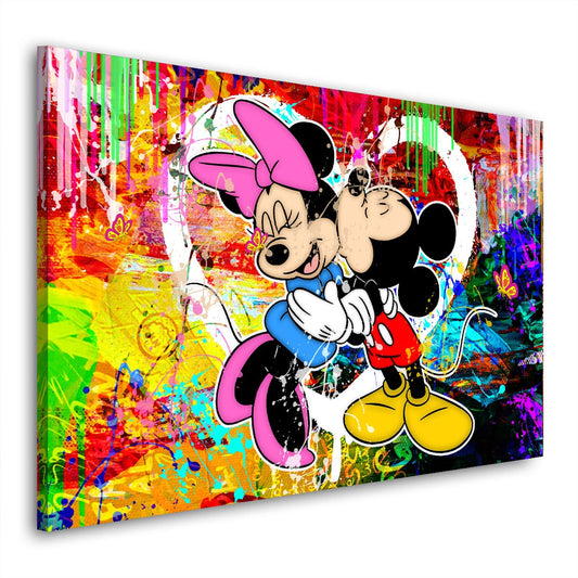 Mouse Pop Art Comic Wandbild Leinwandbild Kunstdruck XL Wanddeko