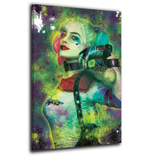 Schurkin Abstract Pop Art Style Wandbild Leinwandbild Kunstdruck XL Wanddeko
