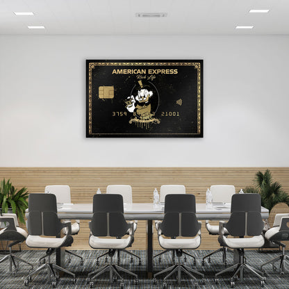 Rich Duck Comic Wandbild Leinwandbild Kunstdruck XL Wanddeko
