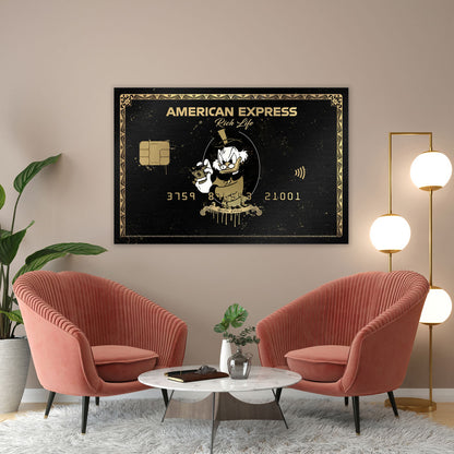 Rich Duck Comic Wandbild Leinwandbild Kunstdruck XL Wanddeko