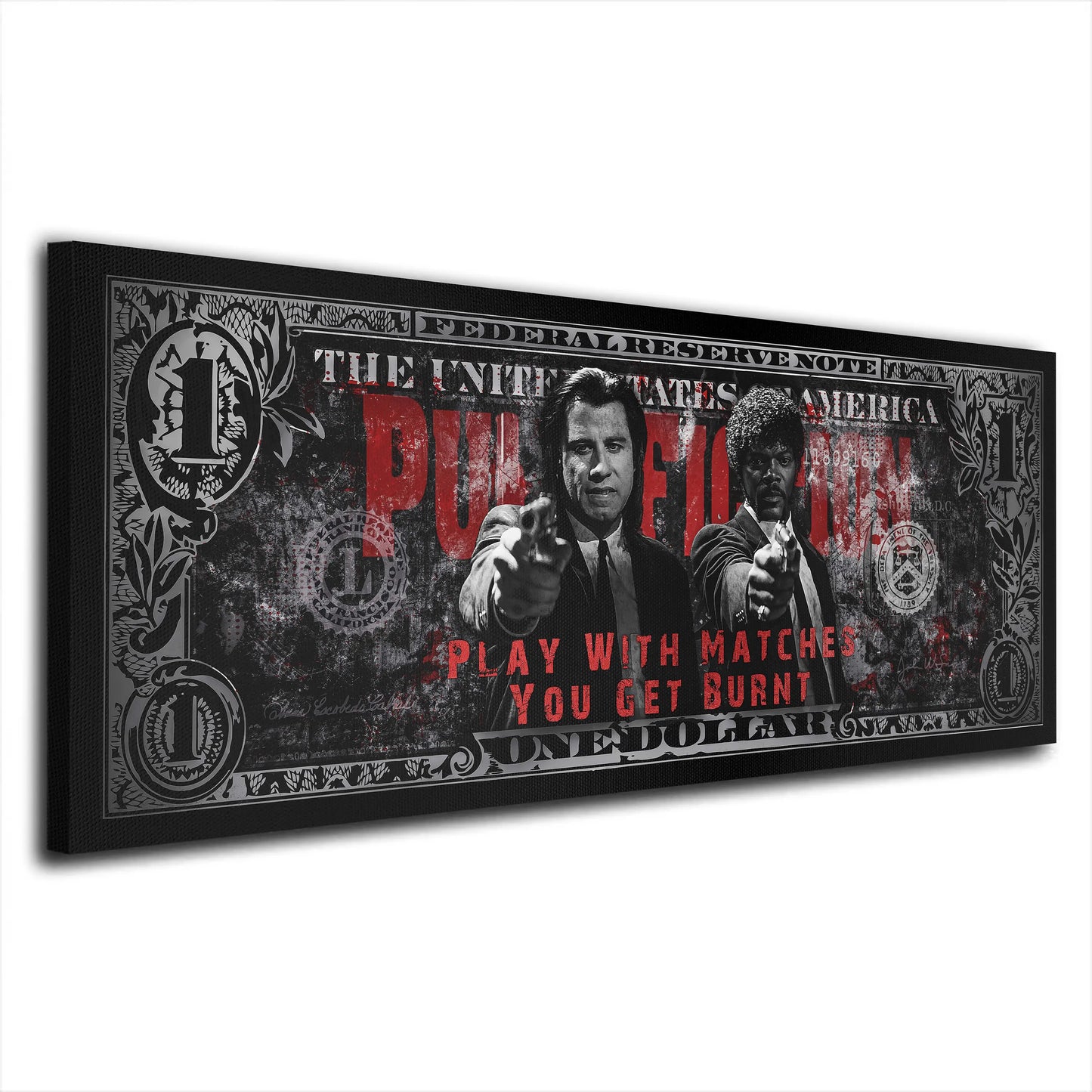 Motivation Dollar Zitat Leinwandbild Wandbild Kunstdruck XL Wanddeko