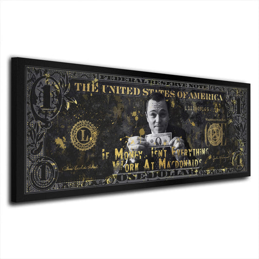 Motivation Zitat, Wolf of Wall Street Leinwandbild Wandbild Kunstdruck XL Wanddeko