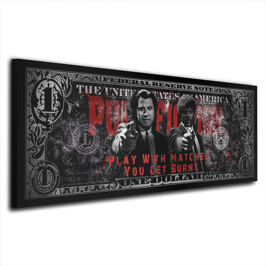 Dollar Zitat Film Leinwandbild Wandbild Kunstdruck XL Wanddeko