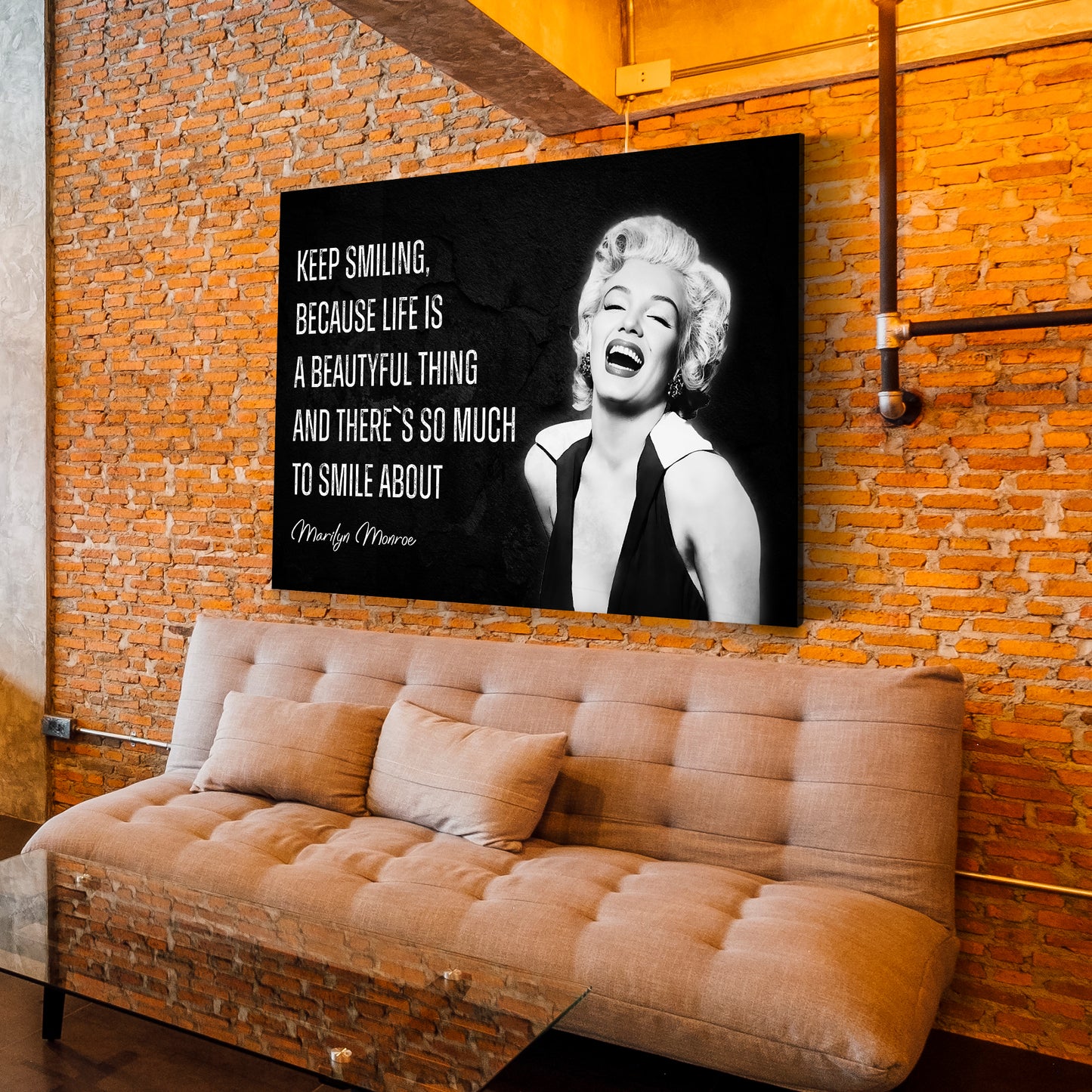 Zitat Ikone Motivation Wandbild Leinwandbild Kunstdruck XL Wanddeko
