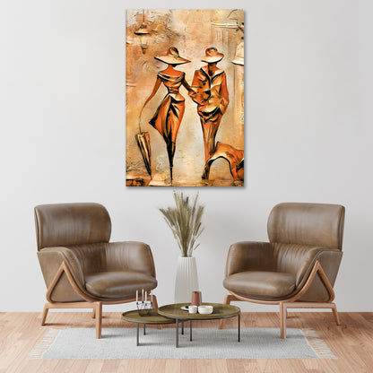 Spaziergang Mann & Frau In Love Wandbild Leinwandbild Kunstdruck XL Deko