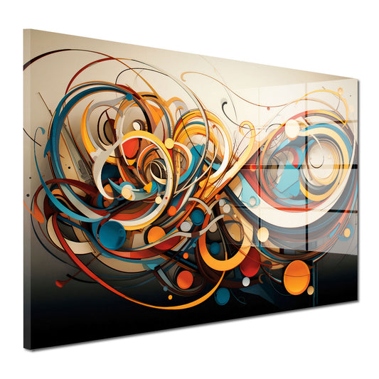 Lines abstrakte Linien Dark Acrylglasbild Wandbild Bild Wanddeko Wohnzimmer XL