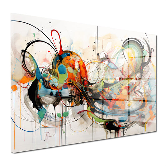 Lines abstrakte Linien Acrylglasbild Wandbild Bild Wanddeko Wohnzimmer XL