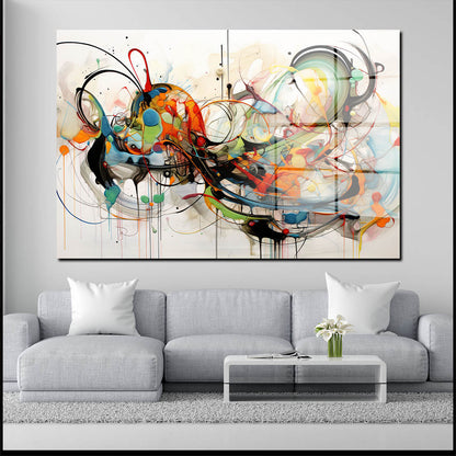 Lines abstrakte Linien Acrylglasbild Wandbild Bild Wanddeko Wohnzimmer XL