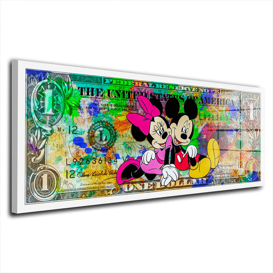 Minnie Pop Art Kunstwerk Comic Acrylglasbild Wandbild Bild Wanddeko Wohnzimmer XL