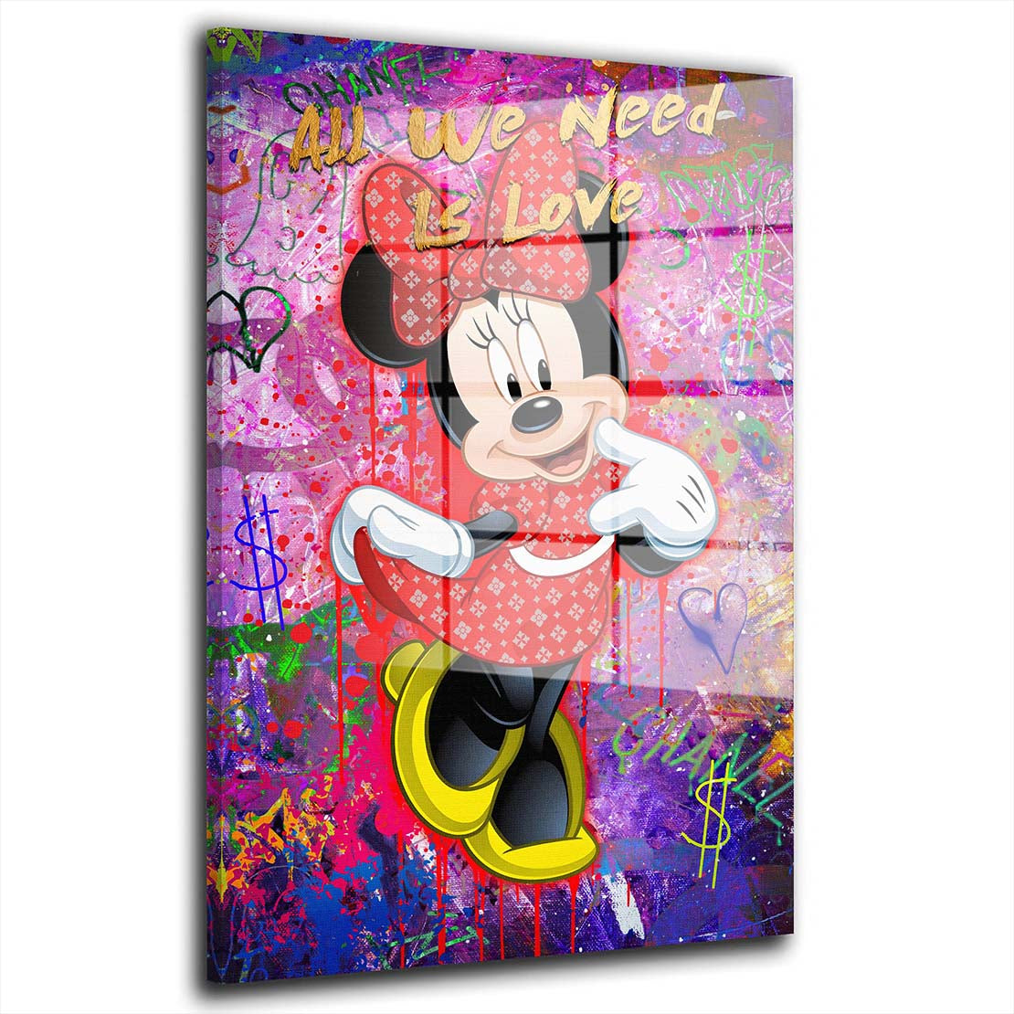 Maus Pop Art Style Comic Acrylglasbild Wandbild Bild Wanddeko Wohnzimmer XL