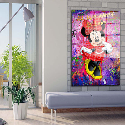 Maus Pop Art Style Comic Acrylglasbild Wandbild Bild Wanddeko Wohnzimmer XL