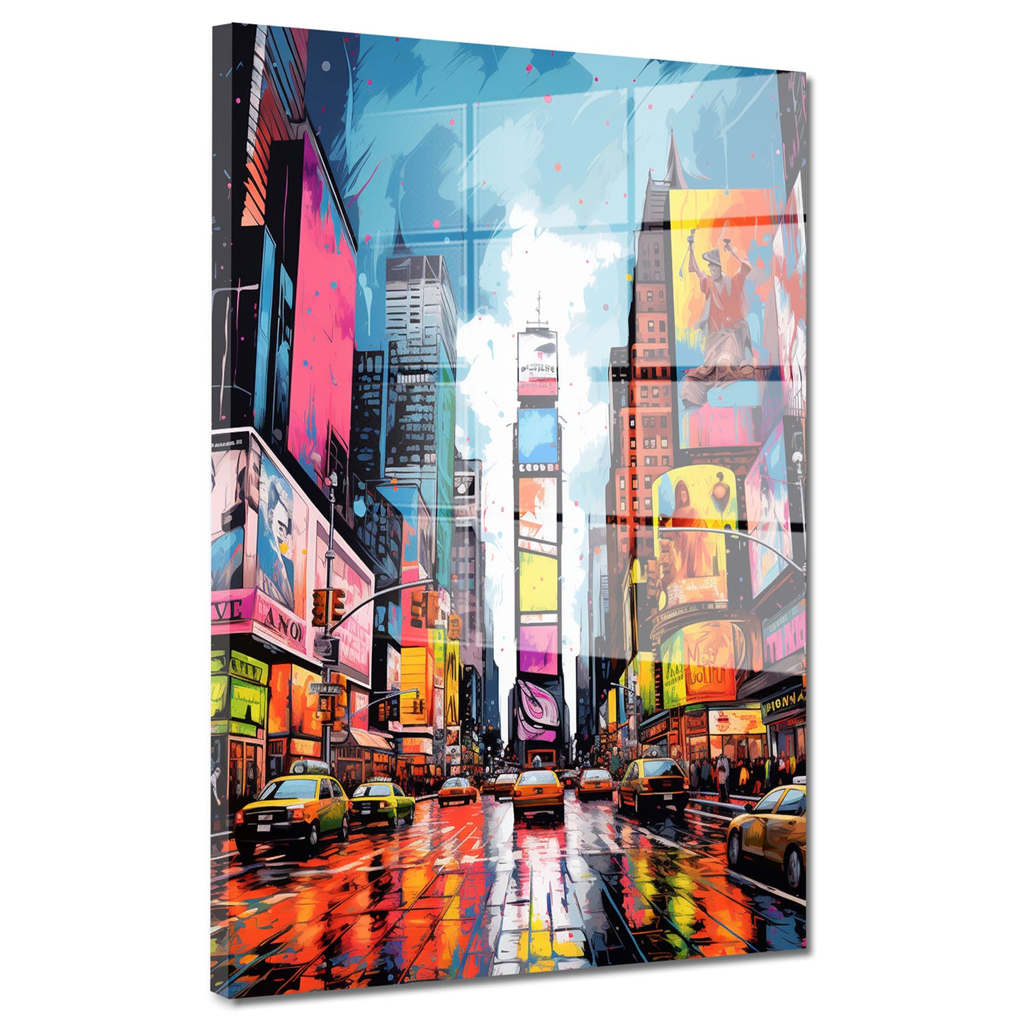 New York USA Blue Sky Acrylglasbild Wandbild Bild Wanddeko Wohnzimmer XL