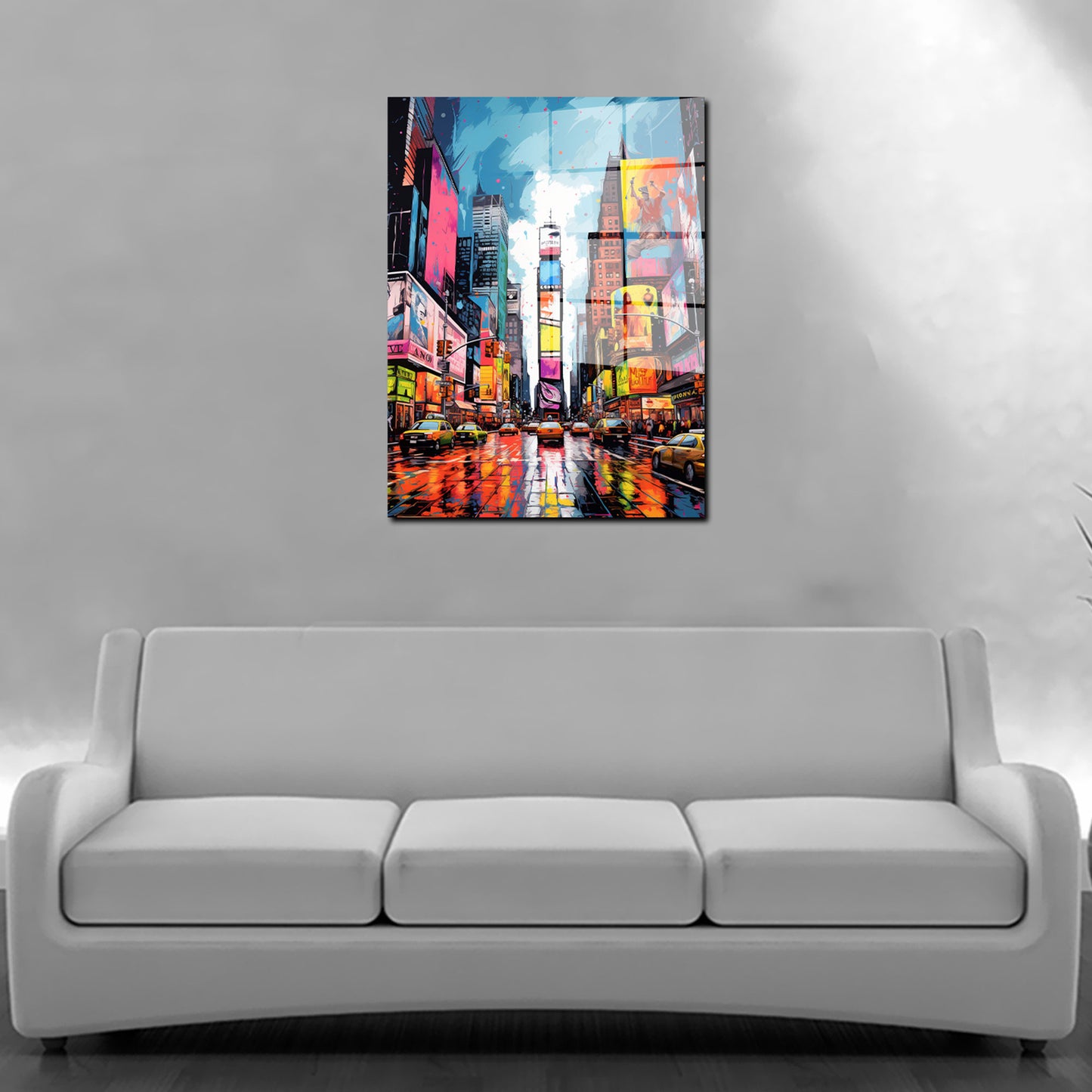 New York USA Blue Sky Acrylglasbild Wandbild Bild Wanddeko Wohnzimmer XL