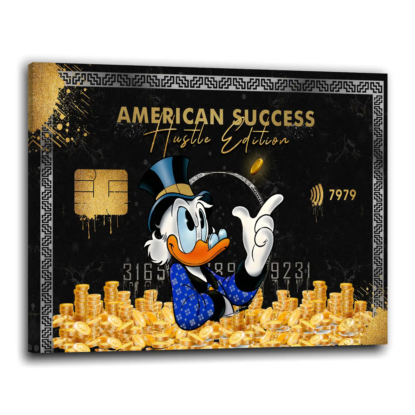 Pop Art Kunst Duck Hustle Edition Wandbild Leinwandbild Kunstdruck XL Wanddeko