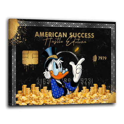 Pop Art Kunst Duck Hustle Edition Wandbild Leinwandbild Kunstdruck XL Wanddeko