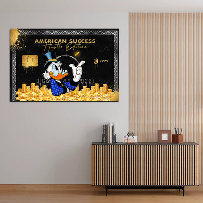 Pop Art Kunst Duck Hustle Edition Wandbild Leinwandbild Kunstdruck XL Wanddeko
