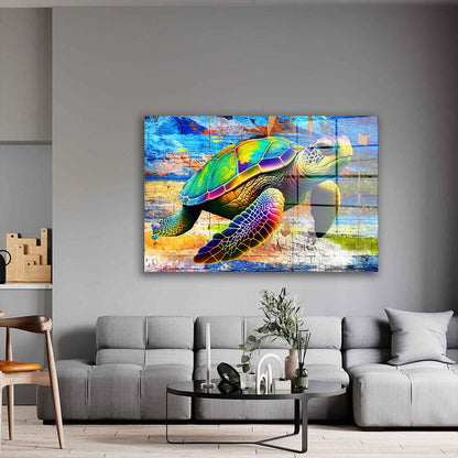 Meeresschildkröte Acrylglasbild Wandbild Bild Wanddeko Wohnzimmer XL