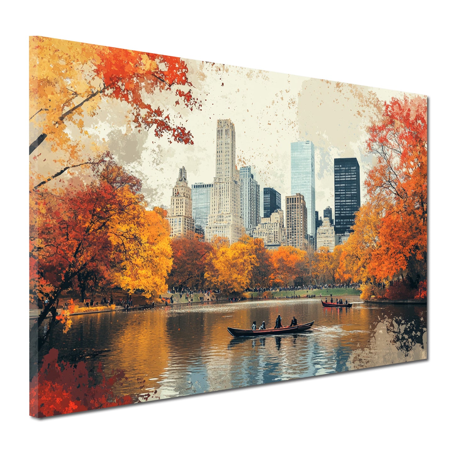 Städte New York Herbst Central Park Skyline Wandbild Leinwandbild XL Wanddeko