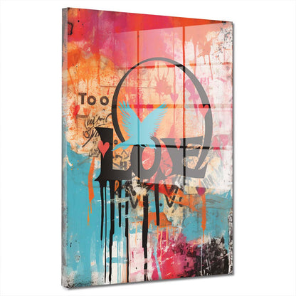 Street Art LOVE Colour Style Acrylglasbild Wandbild Bild Wanddeko Wohnzimmer XL