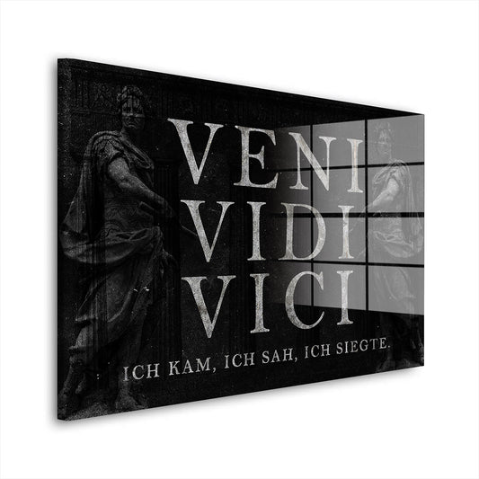 Veni Vidi Vici Acrylglasbild Wandbild Bild Wanddeko Wohnzimmer XL