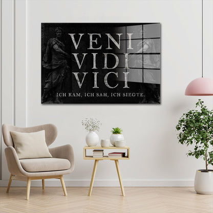 Veni Vidi Vici Acrylglasbild Wandbild Bild Wanddeko Wohnzimmer XL