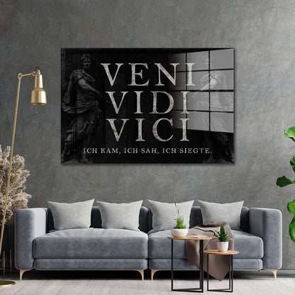 Veni Vidi Vici Acrylglasbild Wandbild Bild Wanddeko Wohnzimmer XL