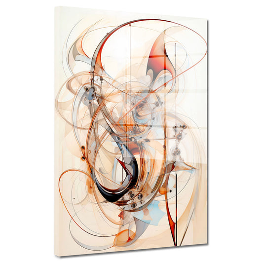Abstrakt Beautiful Lines Acrylglasbild Wandbild Bild Wanddeko Wohnzimmer XL